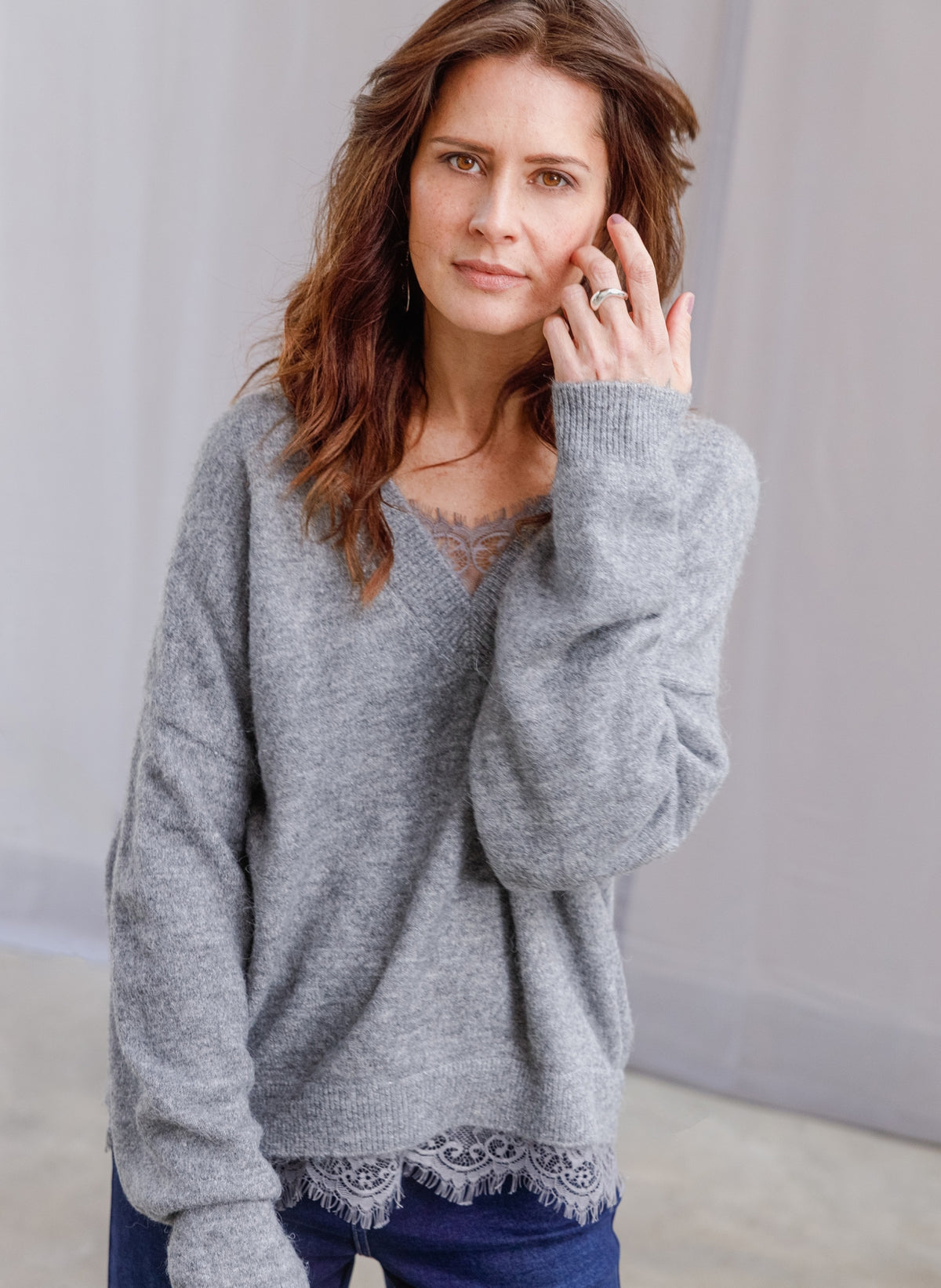 Unella in Mid Grey Melange – productfoto 7