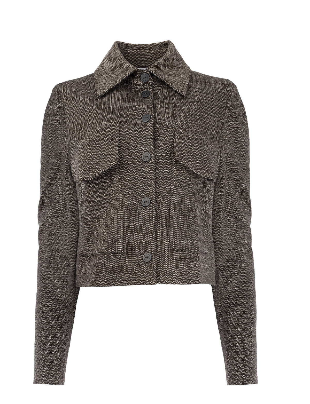 ICNK FleurK Shadow Herringbone in Brandy - Black – productfoto 1