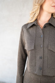 ICNK FleurK Shadow Herringbone in Brandy - Black – productfoto 6