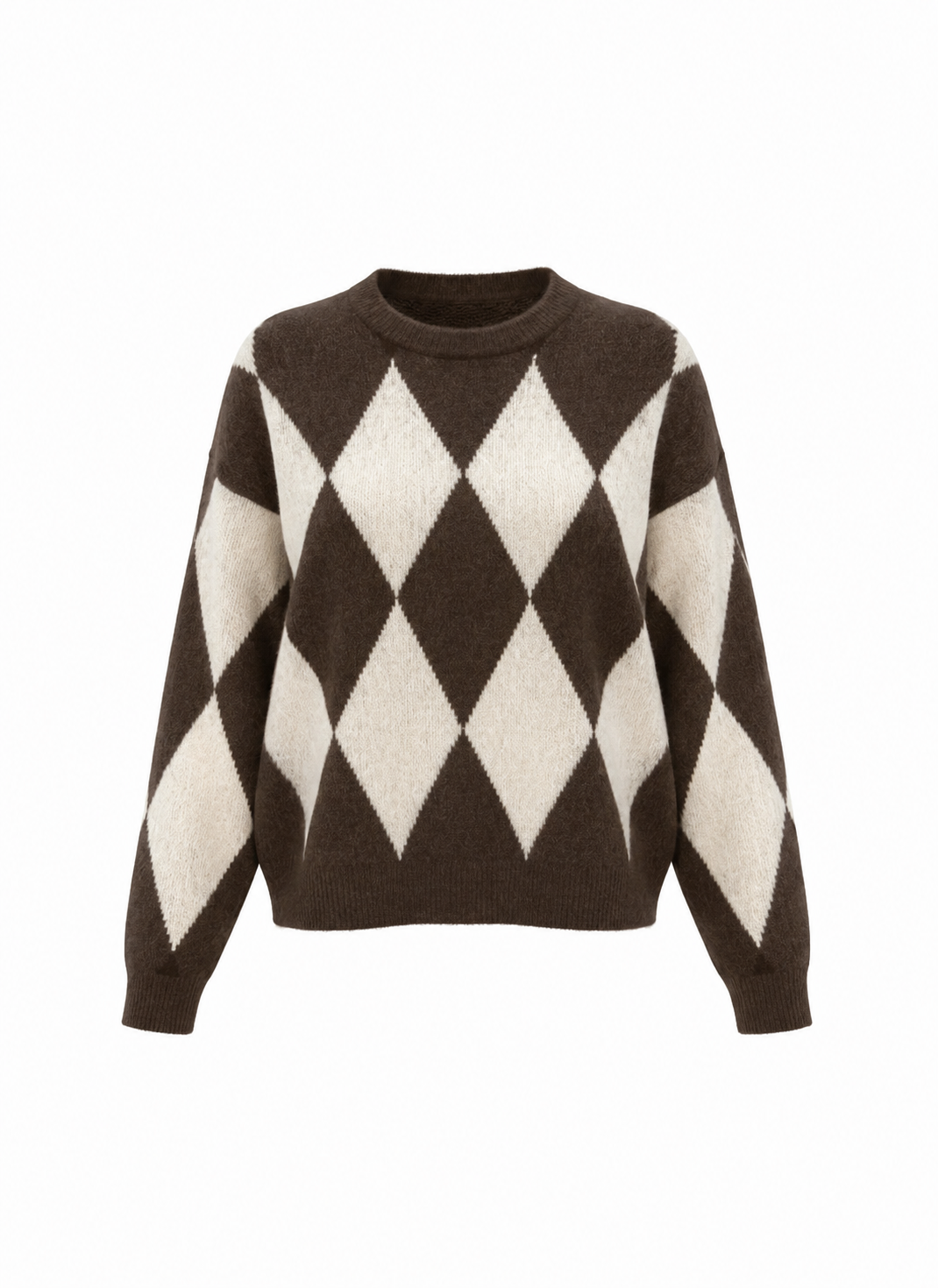 ICNK Veloura Argyle in Brown – productfoto 1