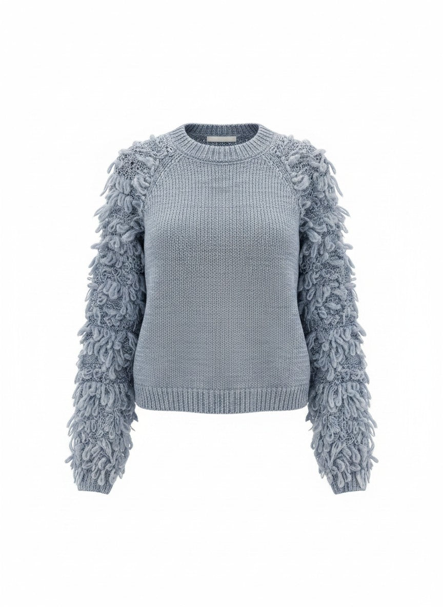 ICNK Ivy Loop Knit in Jeans Blue – productfoto 1