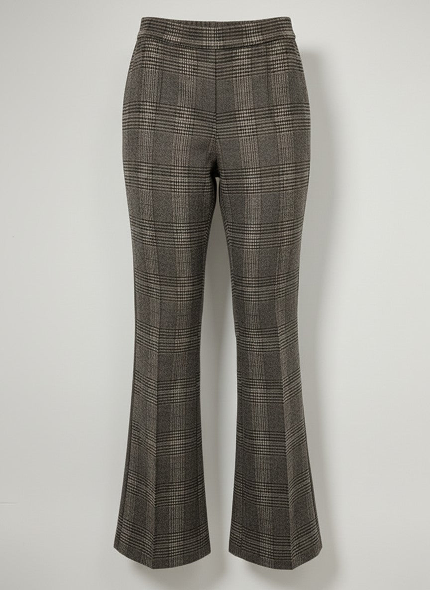 ICNK Aleyna Knitted Check in Dark Brown – productfoto 1