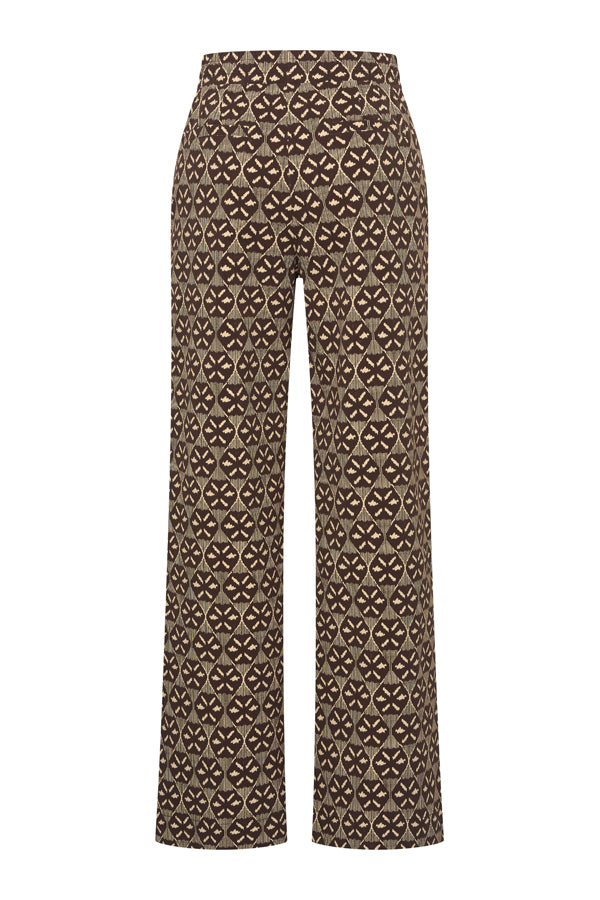 Mi Piace Trousers Harvest Ikat Print in Espresso