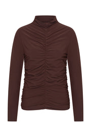 Mi Piace Top Wrinckle Light in Espresso