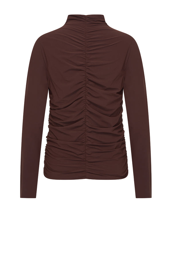 Mi Piace Top Wrinckle Light in Espresso