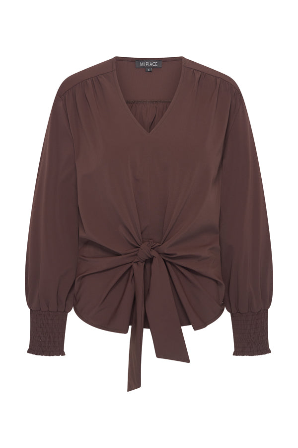 Mi Piace Top Knotted in Espresso