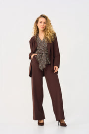 Mi Piace Top Knotted Harvest Ikat Print in Espresso